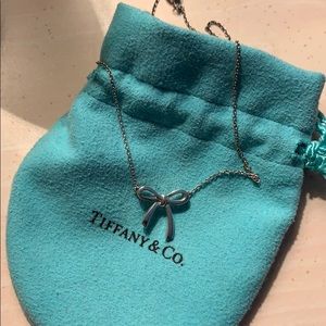 Genuine Silver Small Tiffany Bow Necklace